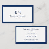 ミニマリストラグジュアリモダンーモノグラム名刺 名刺 (正面/裏面)