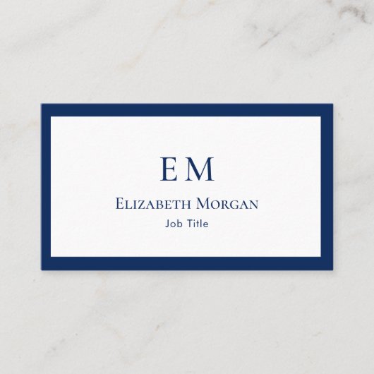 ミニマリストラグジュアリモダンーモノグラム名刺 名刺 (正面)