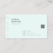 ミニマリストラグジュアリーダックブルー 名刺 (裏面)