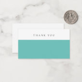 ミニマリストラグジュアリーティール(緑がかった色)文モダン房具ノートカード ノートカード (正面/裏面インサイチュ)