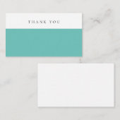 ミニマリストラグジュアリーティール(緑がかった色)文モダン房具ノートカード ノートカード (正面/裏面)