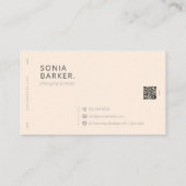 ミニマリストラグジュアリーピーチ 名刺 (裏面)