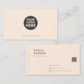 ミニマリストラグジュアリーピーチ 名刺 (正面/裏面)