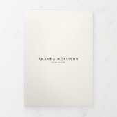 ミニマリストラグジュアリーブティックアイボリーパンフレット 三つ折りカード (カバー)