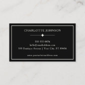 ミニマリストラグジュアリーブティックアイボリーブラック 名刺 (裏面)