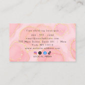 ミニマリストラグジュアリーブティックアイボリー名刺 名刺 (裏面)