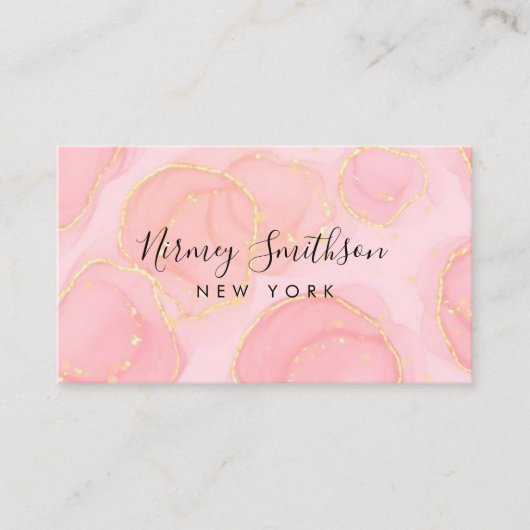 ミニマリストラグジュアリーブティックアイボリー名刺 名刺 (正面)