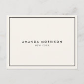 ミニマリストラグジュアリーブティックアイボリー/ブラック ポストカード (正面)