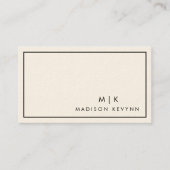 ミニマリストラグジュアリーブティックアイボリー 名刺 (正面)