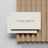 ミニマリストラグジュアリーブティックアイボリー 名刺