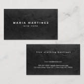 ミニマリストラグジュアリーブティックエンプティブラック 名刺 (正面/裏面)