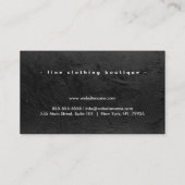 ミニマリストラグジュアリーブティックエンプティブラック 名刺 (裏面)