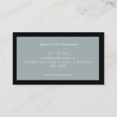 ミニマリストラグジュアリーブティックダスティブルー&ブラック 名刺 (裏面)