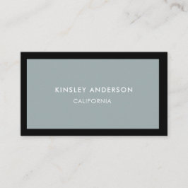 ミニマリストラグジュアリーブティックダスティブルー&ブラック 名刺