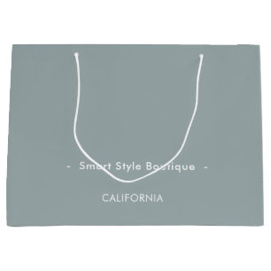 ミニマリストラグジュアリーブティックダスティブルー ラージペーパーバッグ