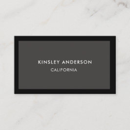 ミニマリストラグジュアリーブティックダークグレー&ブラック 名刺
