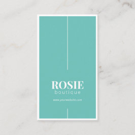 ミニマリストラグジュアリーブティックティール（緑がかった色）/ホワイト 名刺