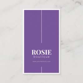 ミニマリストラグジュアリーブティックパープル/ホワイト 名刺