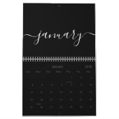 ミニマリストラグジュアリーブティックブラックアンドホワイト カレンダー (1月 2026)