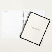 ミニマリストラグジュアリーブティックブラック/アイボリーアポイントメント プランナー手帳 (ディスプレー)