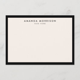ミニマリストラグジュアリーブティックブラック/アイボリーノートカード ノートカード