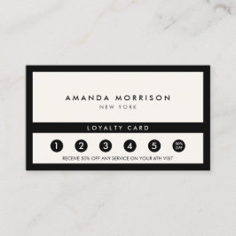 ミニマリストラグジュアリーブティックブラック/アイボリーロイヤリティ 名刺