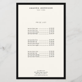 ミニマリストラグジュアリーブティックブラック/アイボリー チラシ