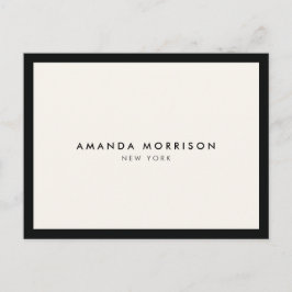 ミニマリストラグジュアリーブティックブラック/アイボリー ポストカード