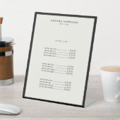 ミニマリストラグジュアリーブティックブラック/アイボリー 台座サイン (インサイチュ)