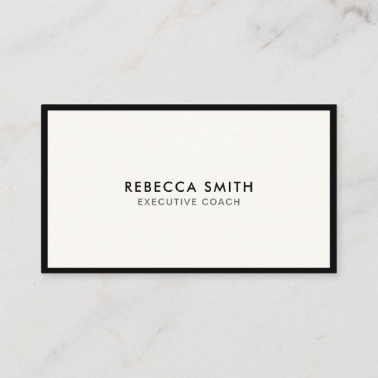 ミニマリストラグジュアリーブティックブラック/アイボリー 名刺 (裏面)