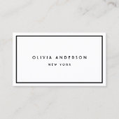 ミニマリストラグジュアリーブティックブラック/アイボリー 名刺 (正面)