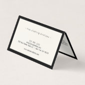 ミニマリストラグジュアリーブティックブラック/アイボリー 名刺 (裏面)