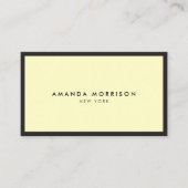 ミニマリストラグジュアリーブティックブラック/イエロー 名刺 (正面)