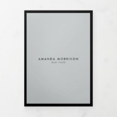 ミニマリストラグジュアリーブティックブラック/グレーパンフレット 三つ折りカード (カバー)