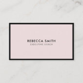 ミニマリストラグジュアリーブティックブラック/パステルピンク 名刺 (裏面)