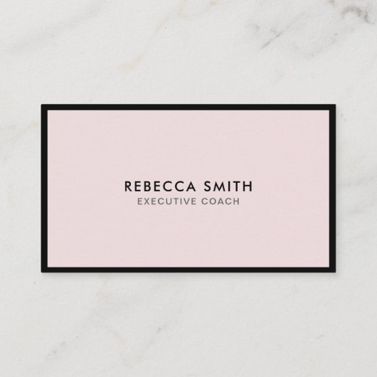 ミニマリストラグジュアリーブティックブラック/パステルピンク 名刺 (裏面)