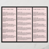 ミニマリストラグジュアリーブティックブラック/ピンクパンフレット チラシ (裏面)