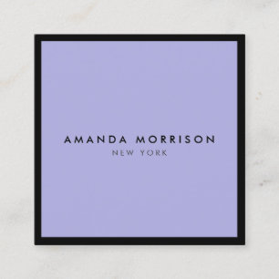 ミニマリストラグジュアリーブティックブラック/ペリウィンクル スクエア名刺