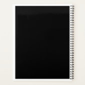 ミニマリストラグジュアリーブティックブラック/ホワイトアポイントメント プランナー手帳 (裏面)