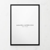 ミニマリストラグジュアリーブティックブラック/ホワイトパンフレット 三つ折りカード (カバー)