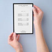 ミニマリストラグジュアリーブティックブラック/ホワイト チラシ (ハンドル)