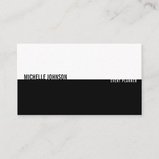 ミニマリストラグジュアリーブティックブラック/ホワイト 名刺 (正面)