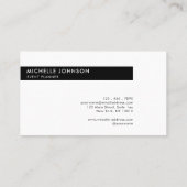 ミニマリストラグジュアリーブティックブラック/ホワイト 名刺 (裏面)