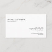 ミニマリストラグジュアリーブティックブラック/ホワイト 名刺 (裏面)