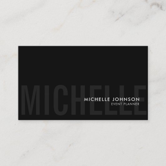 ミニマリストラグジュアリーブティックブラック/ホワイト 名刺 (正面)