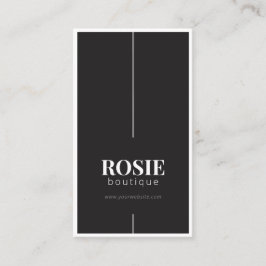 ミニマリストラグジュアリーブティックブラック/ホワイト 名刺
