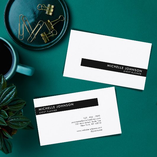 ミニマリストラグジュアリーブティックブラック/ホワイト 名刺