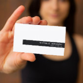 ミニマリストラグジュアリーブティックブラック/ホワイト 名刺