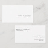 ミニマリストラグジュアリーブティックブラック/ホワイト 名刺 (正面/裏面)