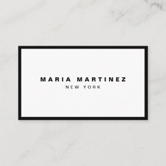ミニマリストラグジュアリーブティックブラック/ホワイト 名刺